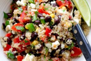 Black Bean Quinoa Salad with Basil Lemon Dressing - EATS Park City - OMAD